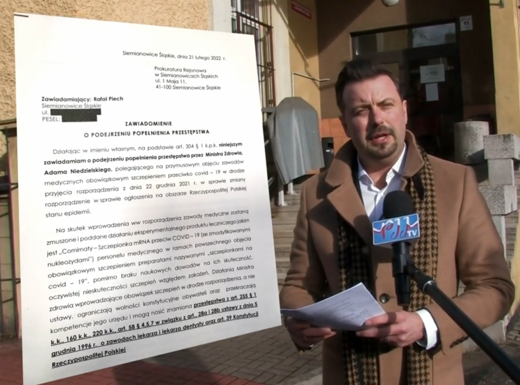rafal piech zawiadamia prokurature