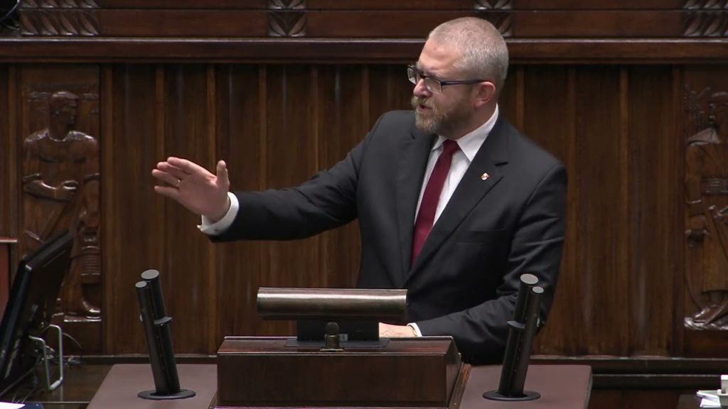 Grzegorz Braun wina Putina