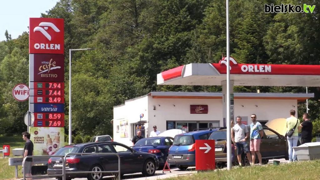 protest kierowców na stacji Orlen