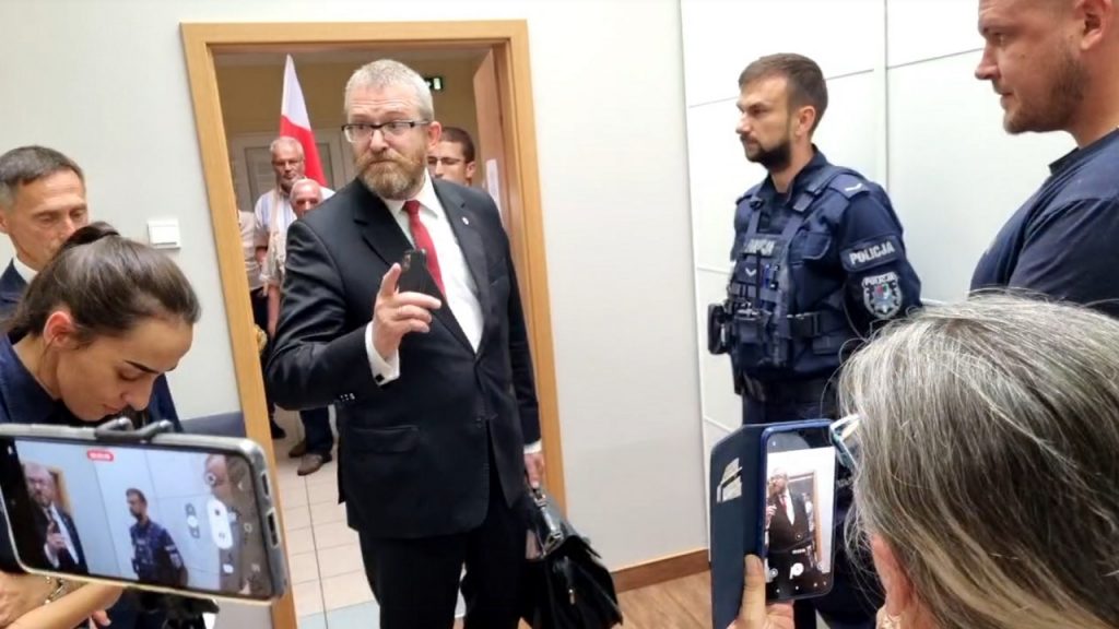 Grzegorz Braun vs policja