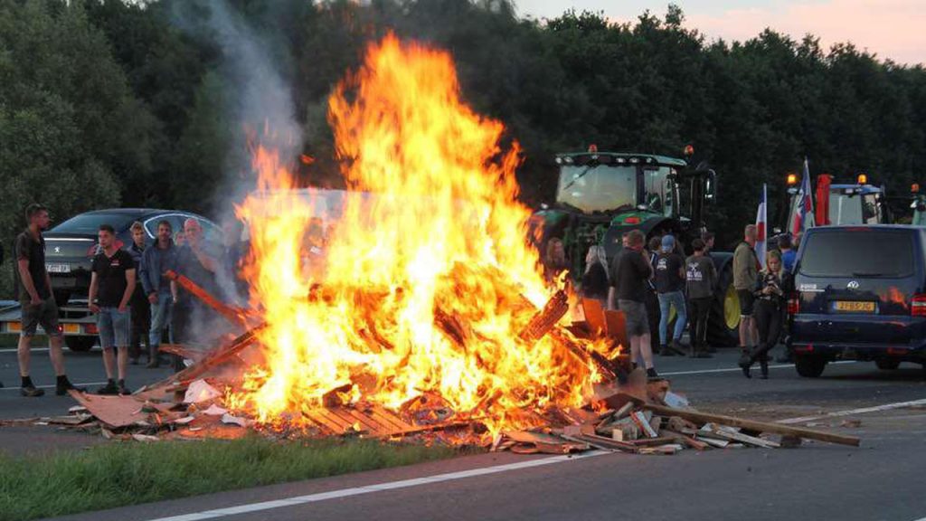 protesty rolników w Holandii