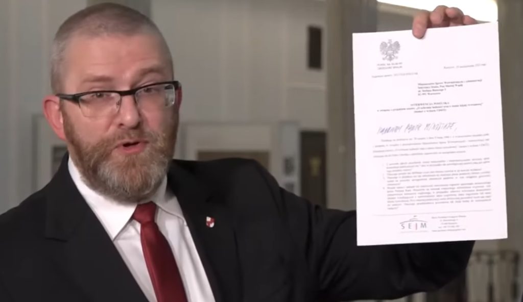 grzegorz braun interwencja poselska