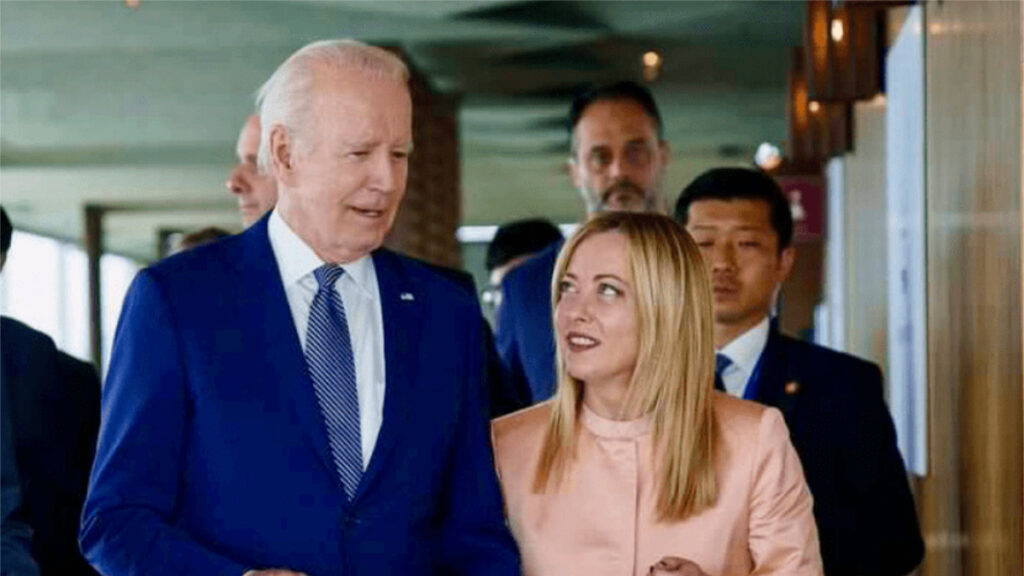 Joe Biden i Giorgia Meloni
